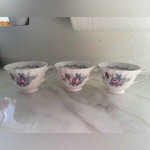 Royal Doulton Chelsea Rose Teacups - Set of 3